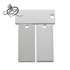 Silver Tone Stainless Steel Blank Stamping Tags Rectangle Charm Pendant 25mm x 9mm(1"x 3/8")