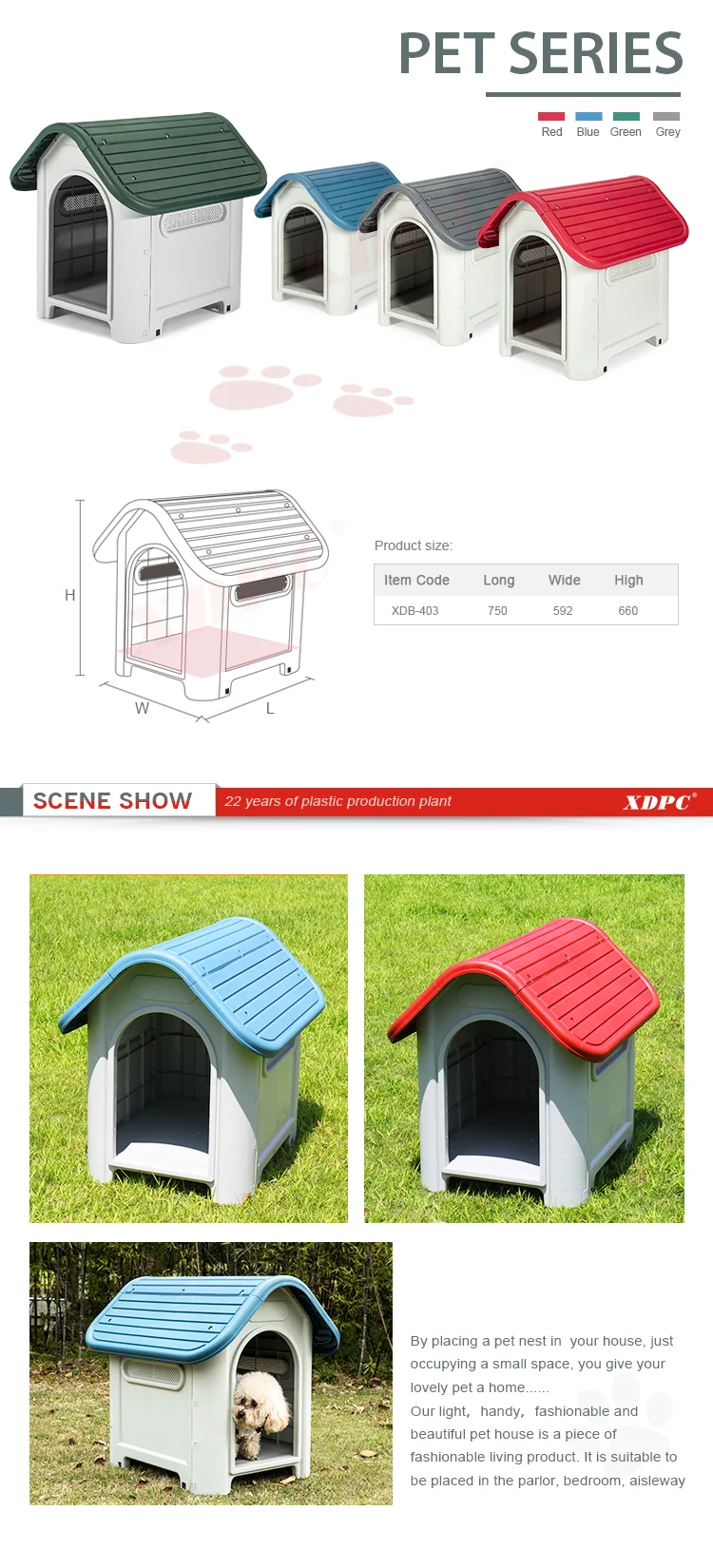 green plastic dog kennel