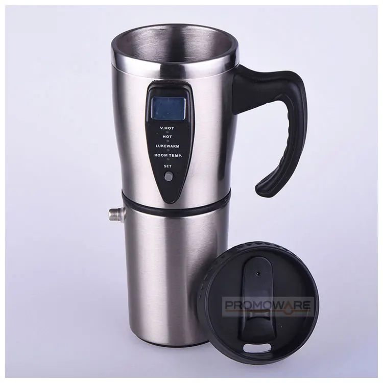 Portable Stainless Steel 12v Temperature Control Coffee Mug Car Heated