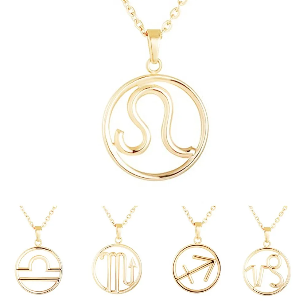 Stainless Steel O Chain Twelve Zodiac Sign Pendant Charm Necklace Buy