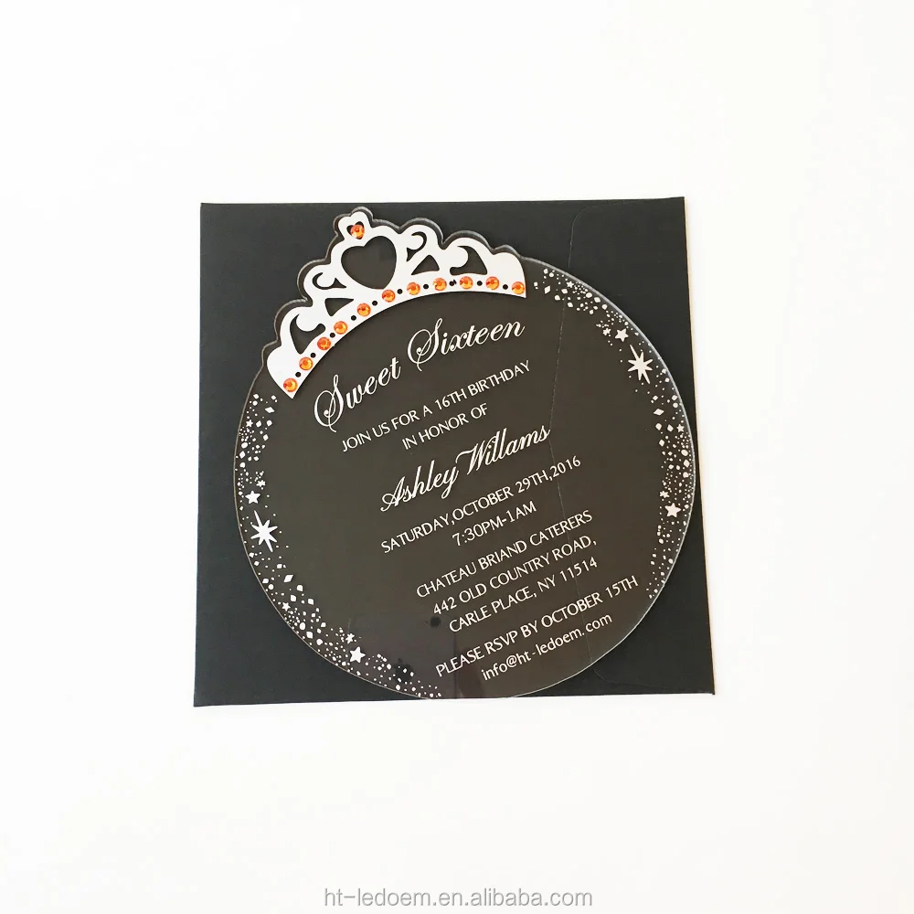 Carte D Invitation Japonaise Personnalisee En Acrylique Clair En Forme De Couronne De Princesse 150x170mm Carton D Invitation Pour Anniversaire Douce Buy Carte D Invitation D Anniversaire Carte D Invitation D Anniversaire Acrylique Carte D Invitation