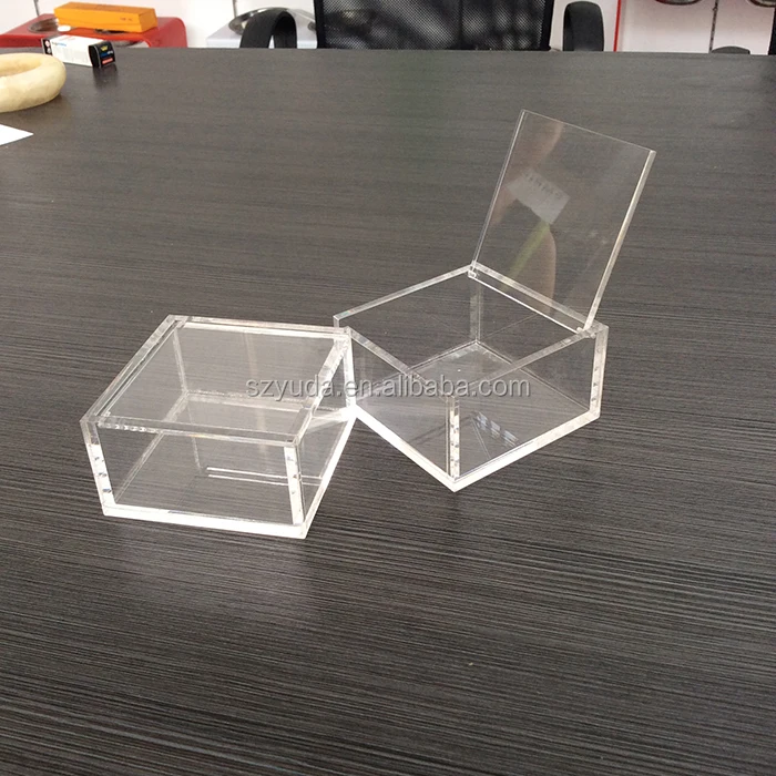 Wholesale Acrylic Display Gift Boxes With Hinges Lid Lucite Promotional