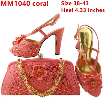 High Heel Nigeria Party Italian Shoes And Bags Set To Match With High Heel Nigeria Party Italian Shoes And Bags Set To Match With Stones