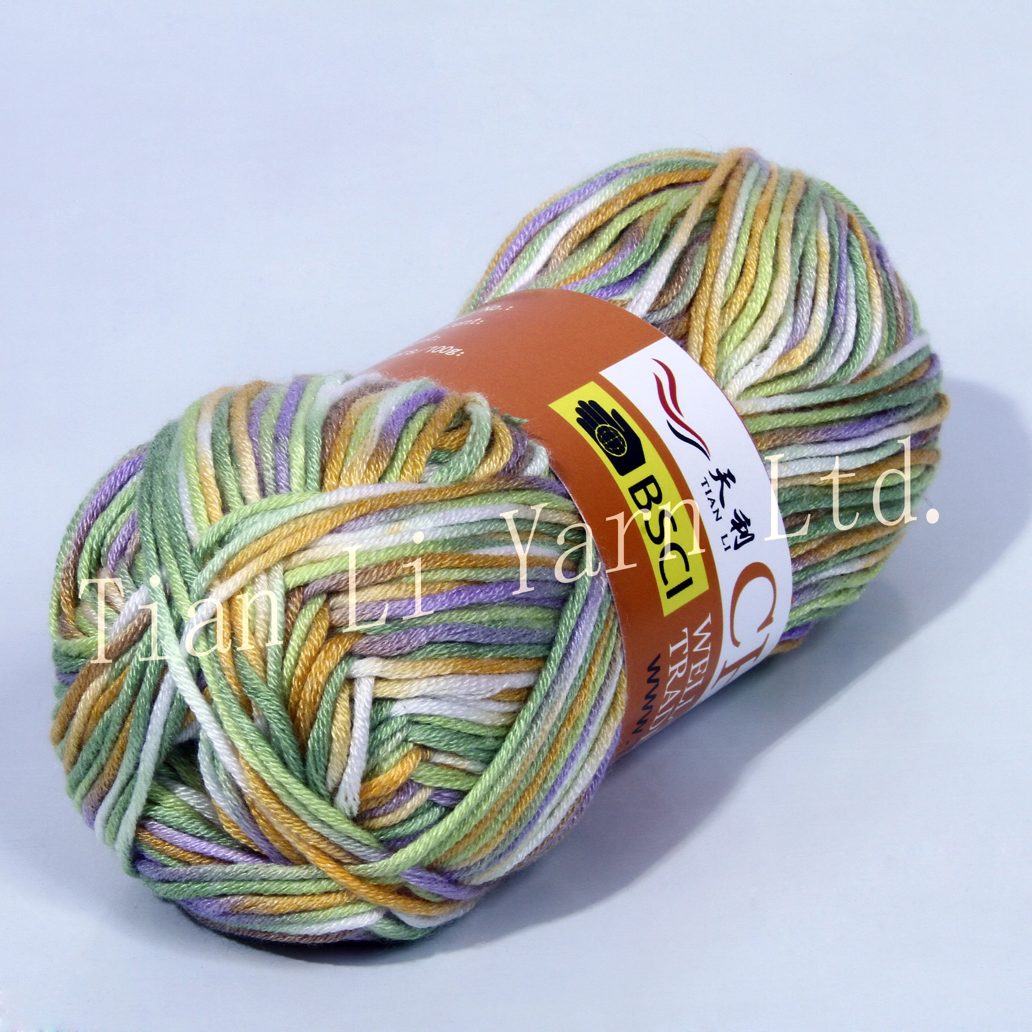 
Bamboo and Acrylic Yarn Hand Knitting Raw Silk 