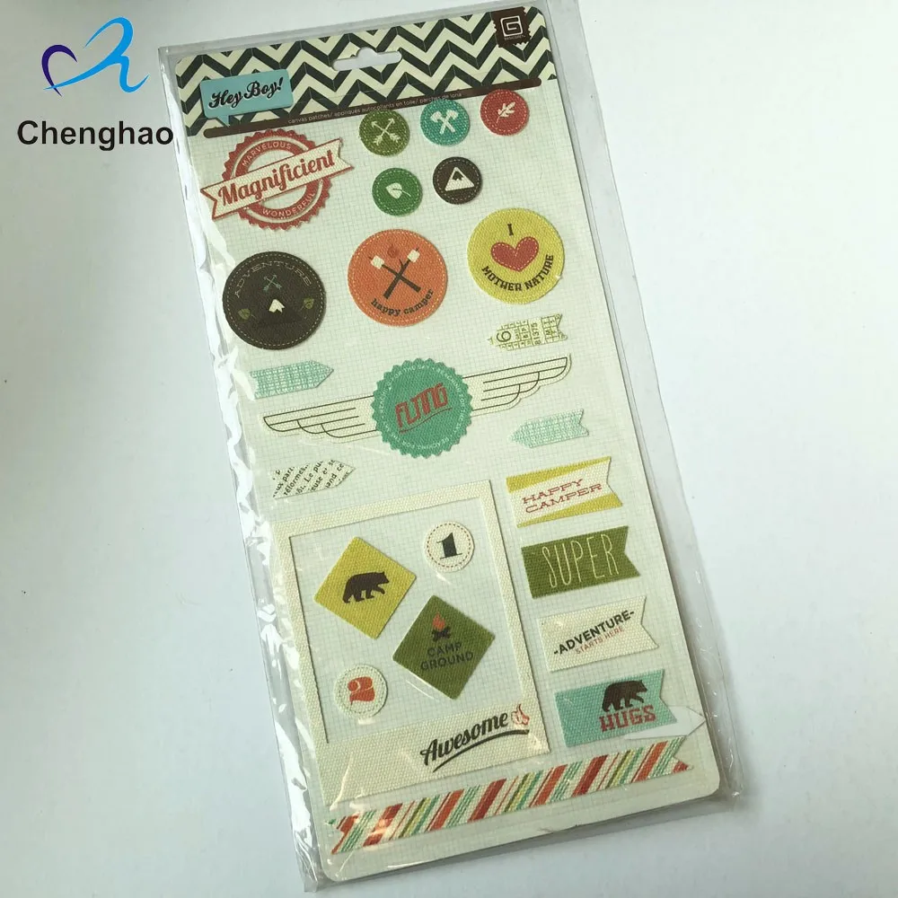 custom fabric stickers