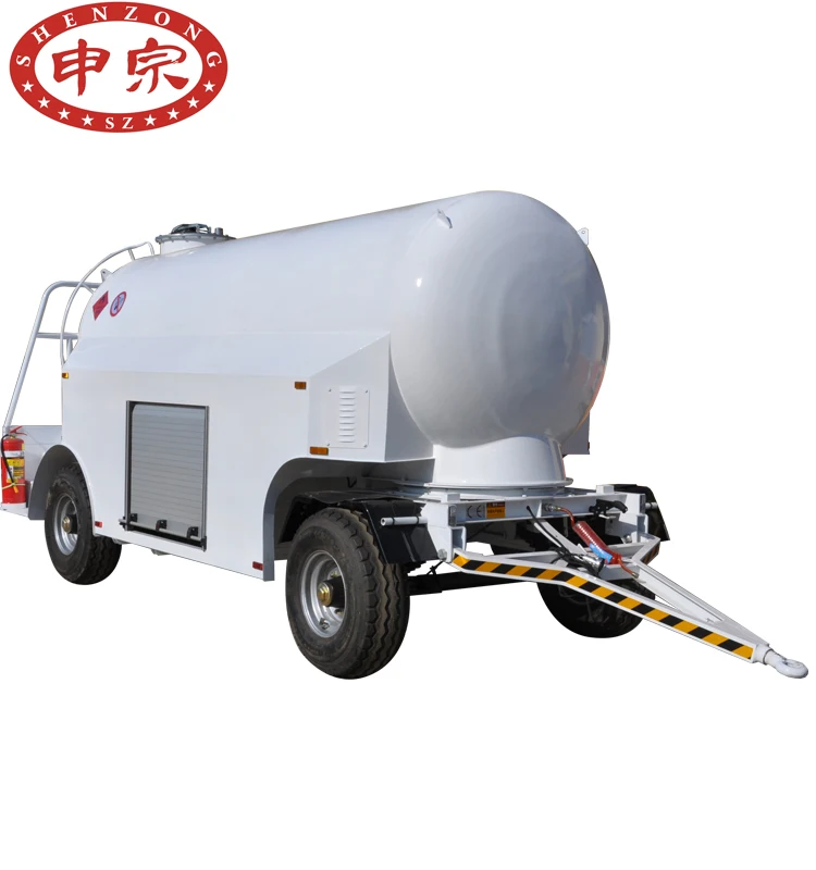 5000l Mobile Aviation Fuel Tank Trailers Double Wheel Fuel Bowser Sale