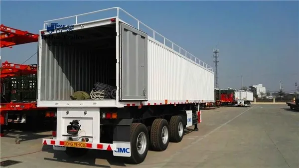 Hot sale 3 axles 40 ton box van semi trailer heavy duty trailer