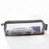 China wholesale school stationery students sports outdoor portable zipper nylon round clear pencil bag pouch