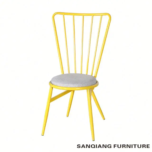 hot SANQIANG Dining room furniture Iron frame Fabric dining chair outdoor chair Chinese supplier