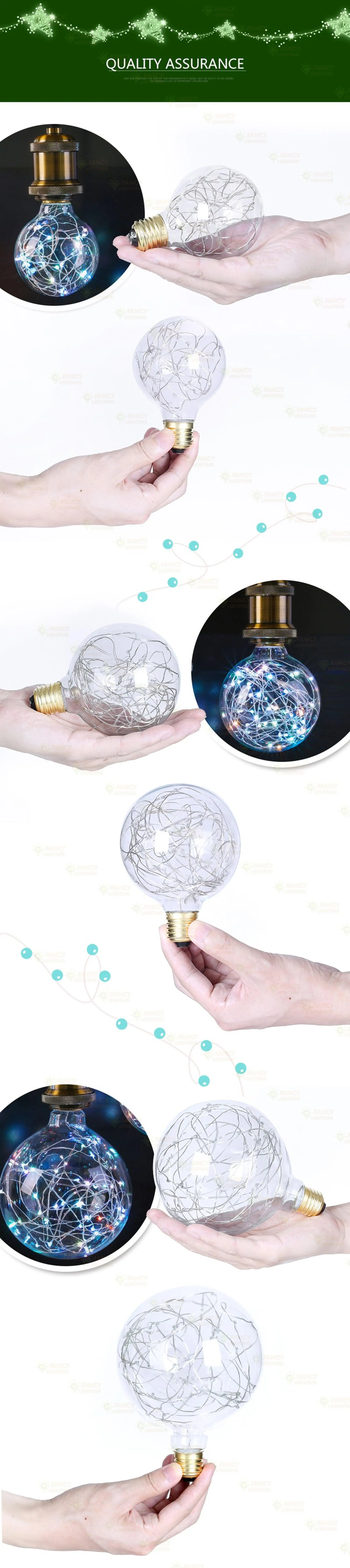 New Arrival E27 b22 e26 2w led copper light bulb home decor light bulb