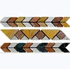 Travertine herringbone stone mosaic border pattern, border stone paving stones