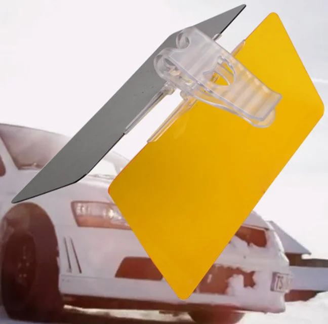 Car Sun Visor Shade Extender Clip on Day and anti-glare mirror on