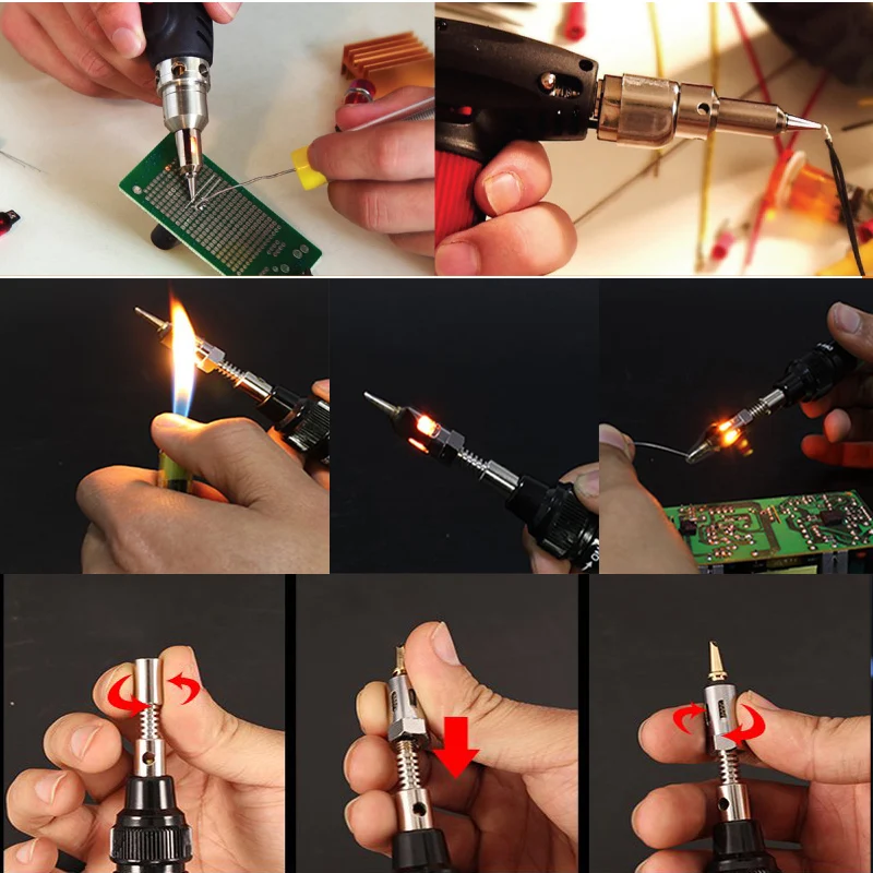 Butane Soldering Iron Torch Multipurpose Solder Station Kit With