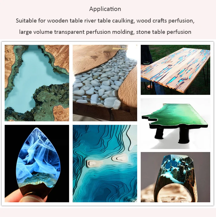 wholesale crystal epoxy resin ab glue clear liquid epoxy resin price for transparent river tabletops and countertops casting