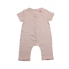 Pink Short Sleeve Jumpsuits Unique Clothes For Baby Linen Infant Romper Girls Plus Size Romper
