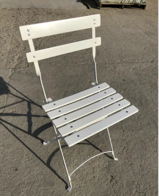 Simple Cheap Metal And Wood Folding Chairs For Outdoor Garden Event