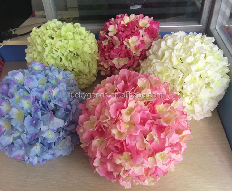 Light Green Hydrangea Artificial Silk Flower Kissing Ball For Sale