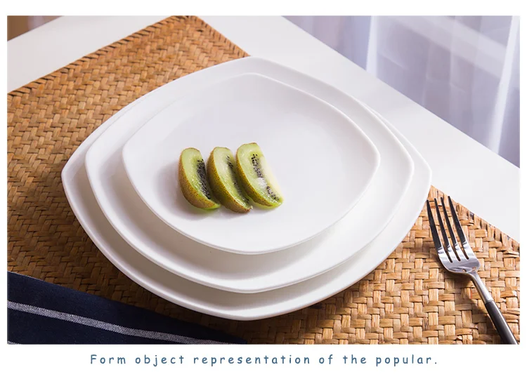 Chaozhou Chinabrett Porcelain Factory Square Dinner Plates Serving Dishes For Catering