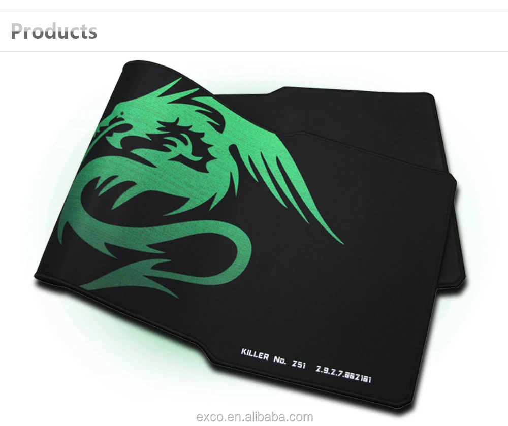 Exco Big Custom Printed Gaming Rubber Mouse Pad With Stitching Edge
