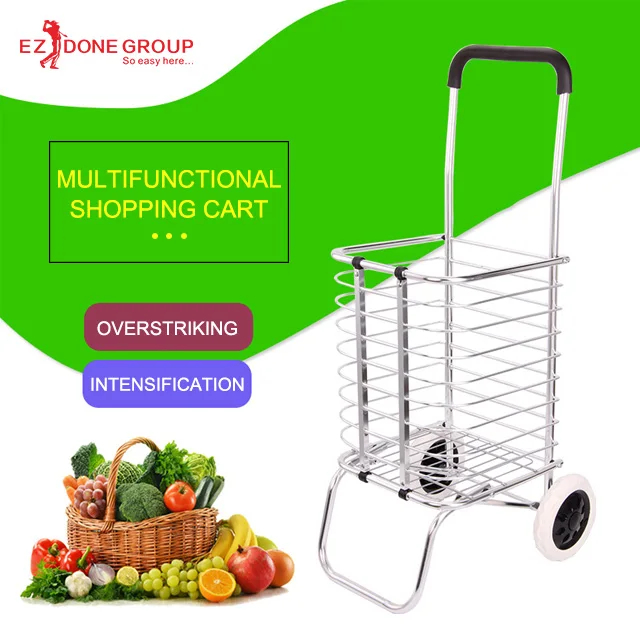 
Aluminum alloy foldable vegetable shopping trolley supermarket cart for seniors 