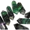 Wholesale Natural Rainbow Fluorite Carved Reiki Stone Healing Crystal Point Wand Tower