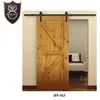 Prettywood Designs Clear Painting Interior Solid Wooden Sliding Barn Door