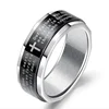 Fashion Korean jewelry manufacturers wholesale titanium steel cross ring can turn the ring personality ring