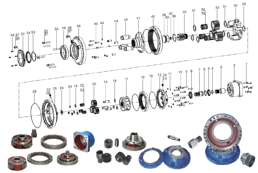 BREVINI SL300233.8 Gearbox Reducer Used For Slewing/SWING