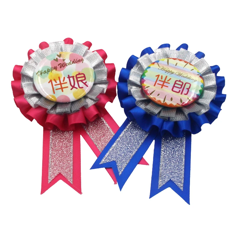 Custom Logo Ribbon Brooch Judge Rosettes Dog Shows Ribbon Award Buy