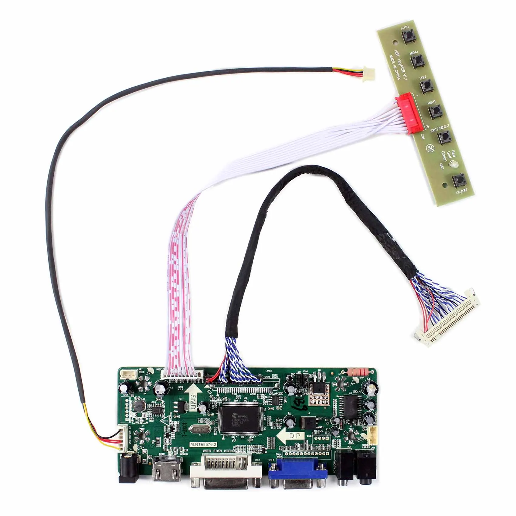 HDMI + DVI + VGA NT68676 LCD Controller Board Kit for M170EG01 V.8 1280X1024 