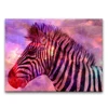 Zebra Art Painting Pencil Drawing Superimposed with Watercolor Texture Images Animal Artistic Photo Canvas Printing Wholesale