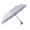 New Model Luxury Auto Open & Close Vented Windproof Real Wood Handle Travel Foldable Umbrella