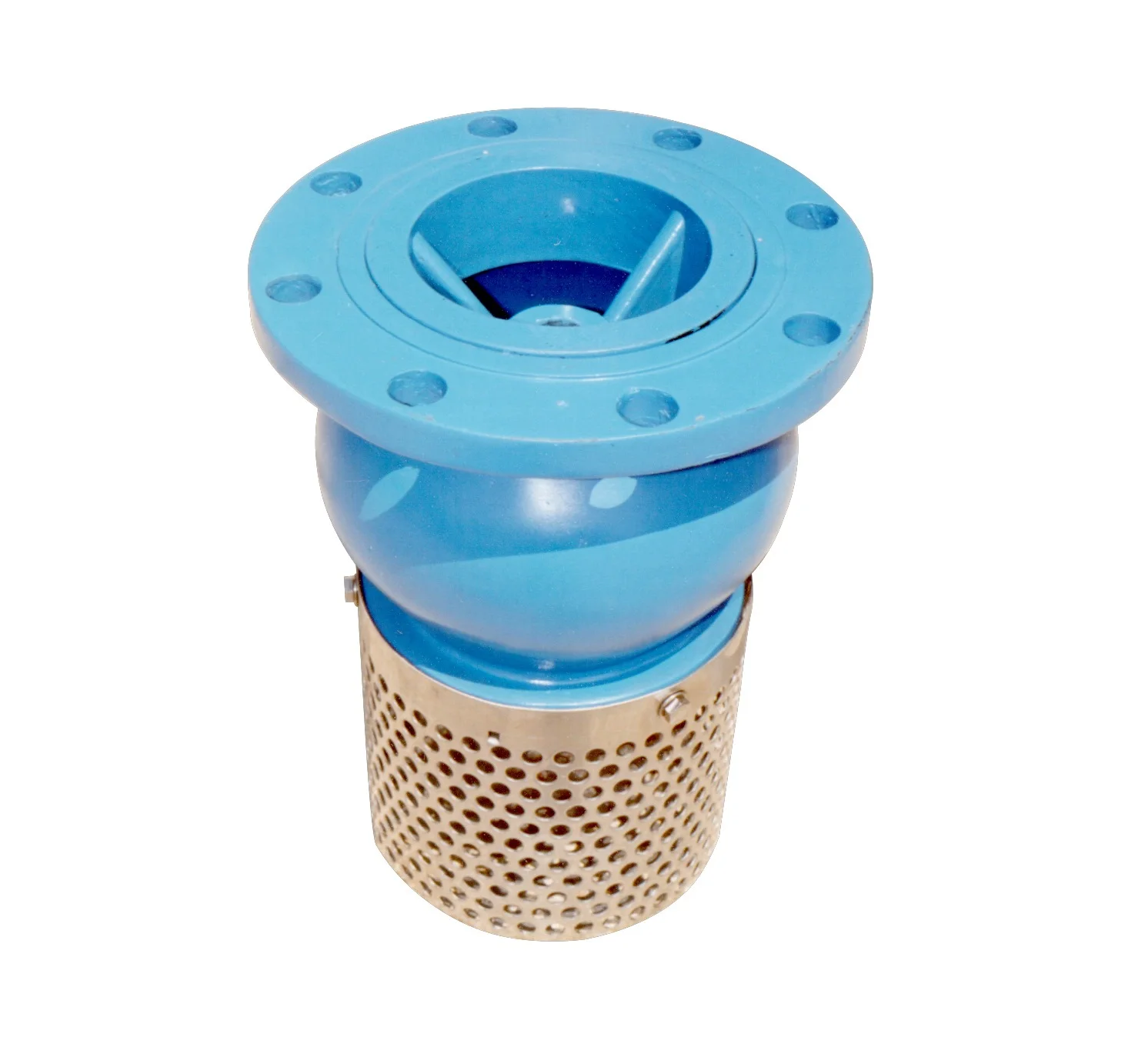 Cast Iron Water Pump Foot Check Valve With Long Strainer Screen Filter