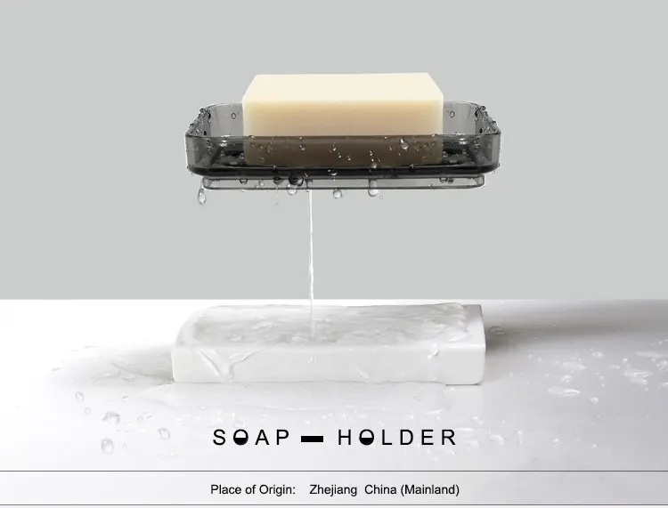 Bathroom laundry plastic two color Soap Drying Draining Holder big size soap dish soap box