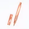 New design high quality heavy brass pen cylinder nib rose gold stylish gel pen