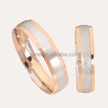  Rose  Gold  Filled Jewelry Rings  For Men Stainless Steel 