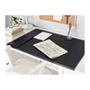Office desktop pad leather large table mat with fixation lip bent front edge table mat