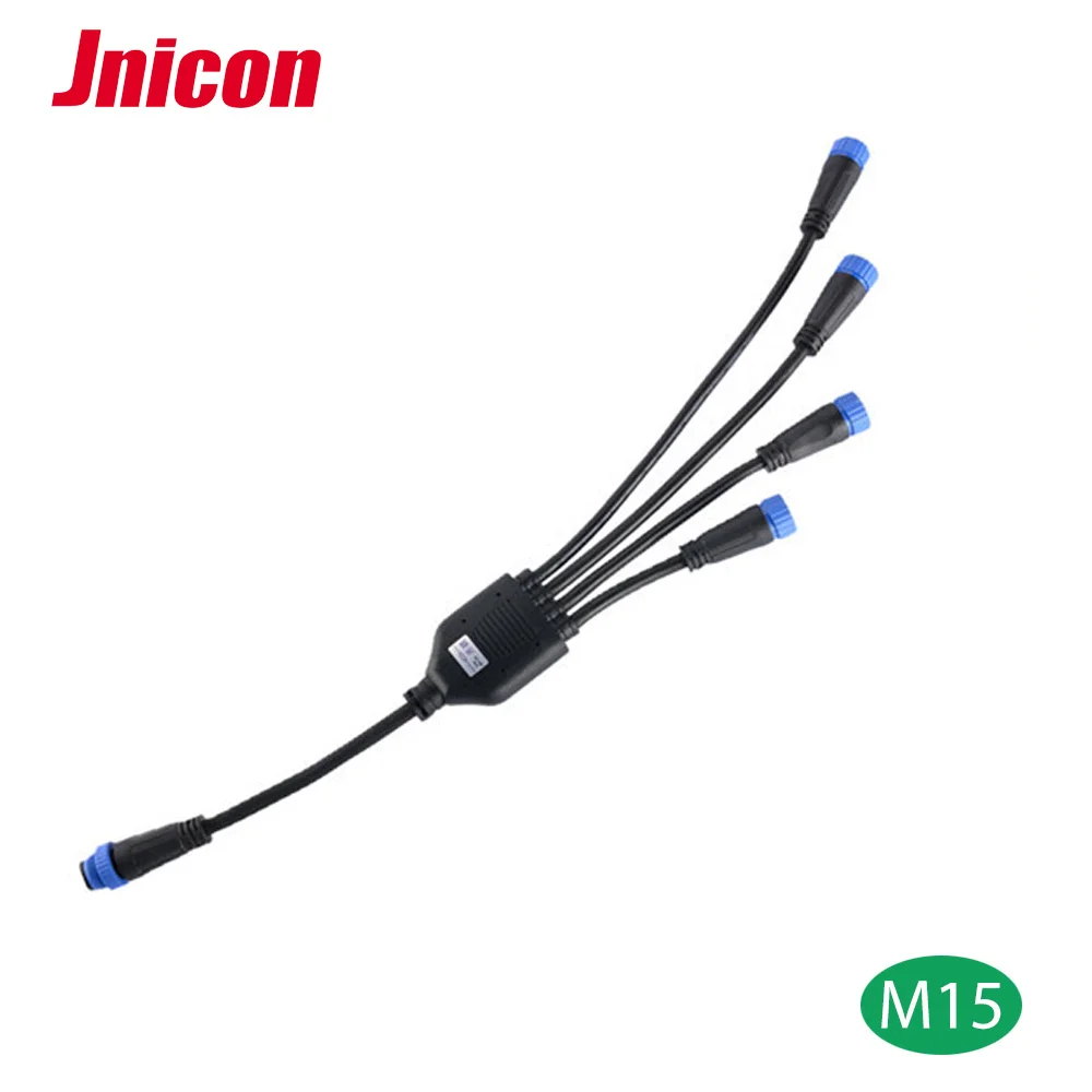 Jnicon M15 CSA Waterproof IP68 Outdoor Y Power Splitter Led Strip Light Cable Connector