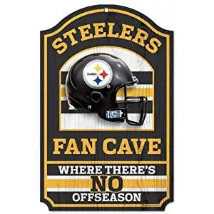 NFL Fan Cave Wood Sign, 11" x 17"
