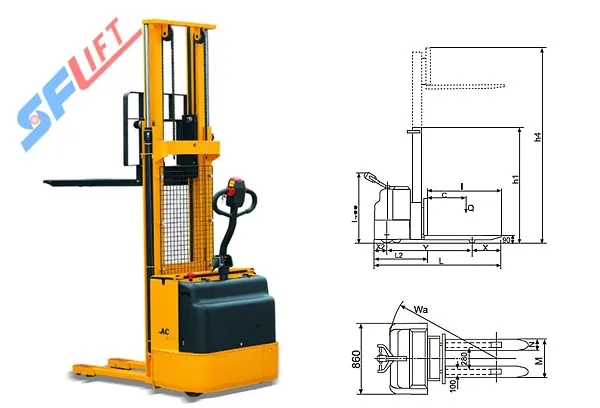 Full Electric Forklift Truck Stacker With Dc And Ac Technology - Buy