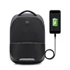 JUNYUAN Anti Theft Slim Business Water Resistant Laptop Backpack Bag with USB Cable Charging Port