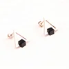 Hot Selling Trendy Triangle Studs Black Block Fashion Ladies Earrings Online