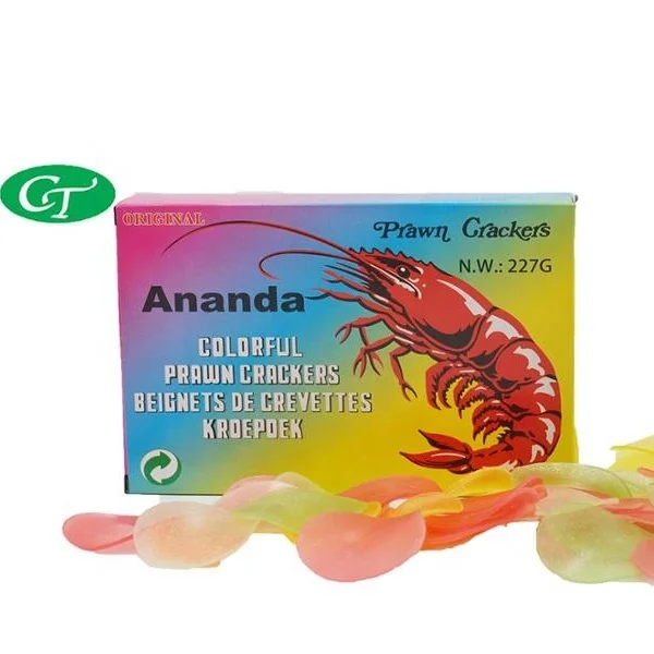 
227g Seafood fried Colorful Uncooked Dried Prawn Crackers 