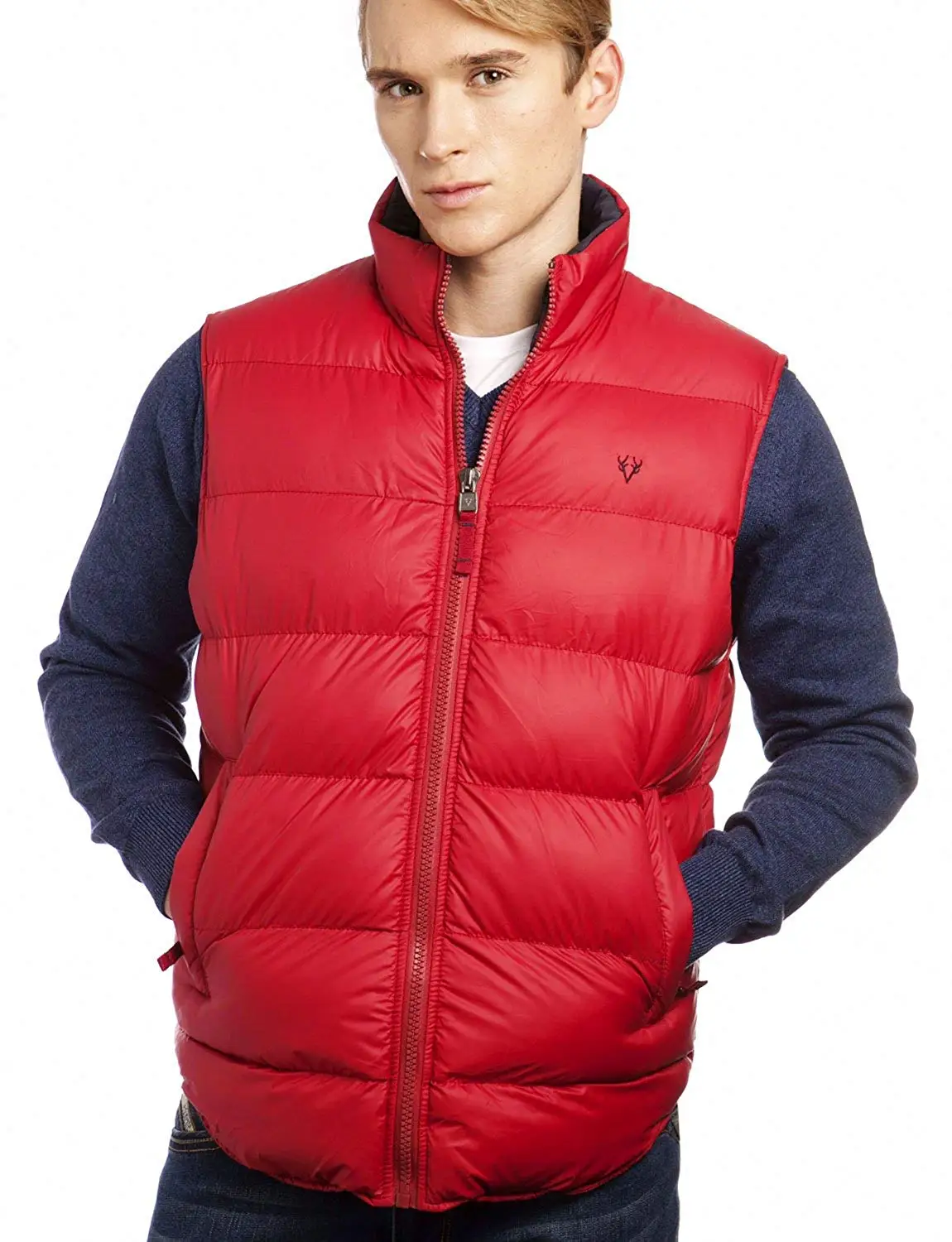 Buy VEDONEIRE Mens Padded Vest (3063 RED) gilet sleeveless coat in ...