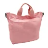 10oz Canvas Oversize Pink Shopping Messenger Bag Custom Logo For Youth