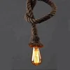 American industrial style antique hemp rope led lamp for restaurant