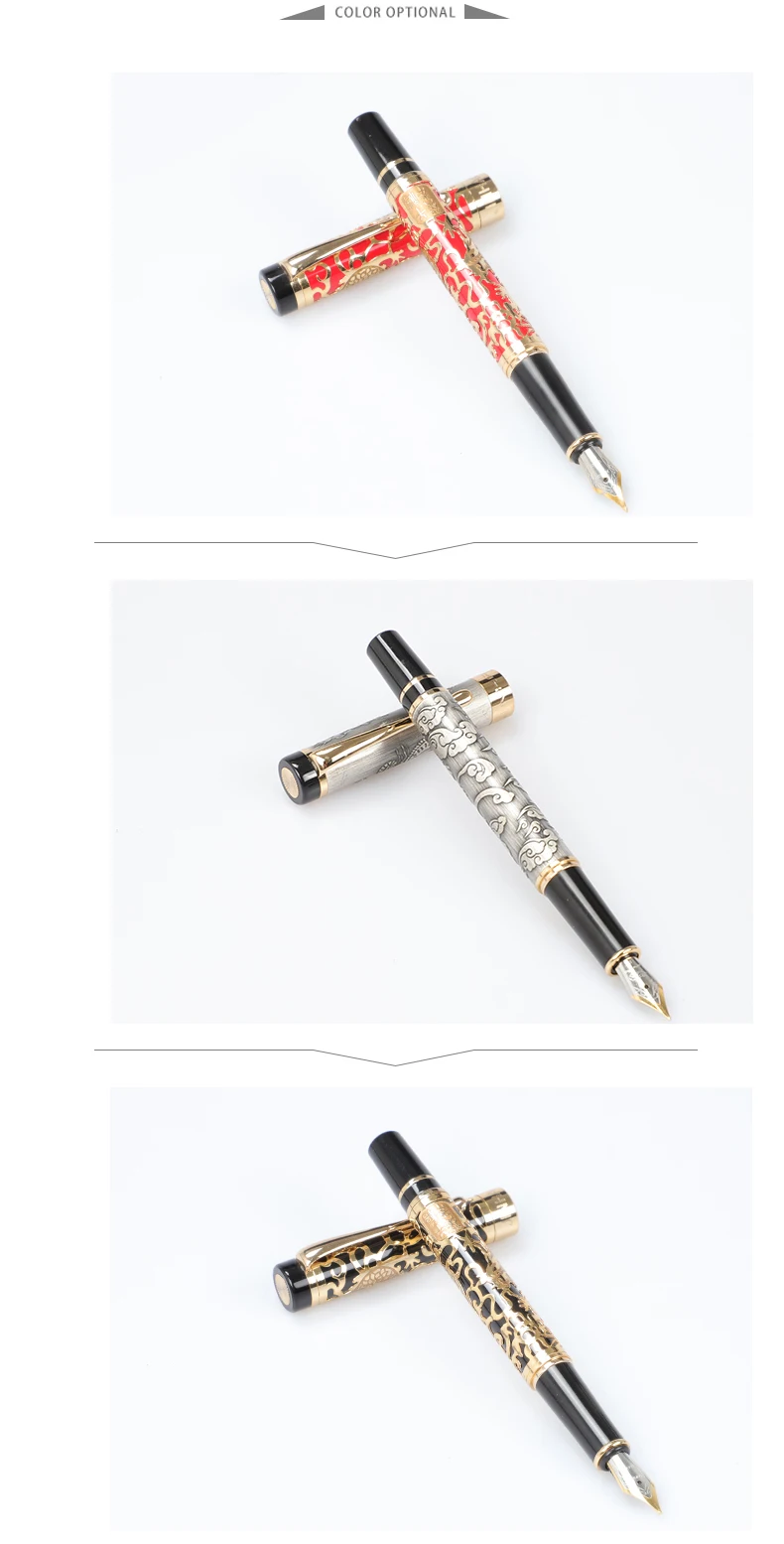 高贵的金豪 5000 # 独特的镂空设计龙钢笔龙的雕刻