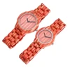 free shipping amazon aliexpress ebay red bamboo branded single wrist unisex quartz watch box