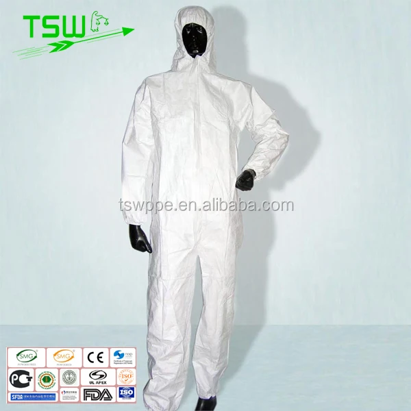 Disposable coverall with hood and boot