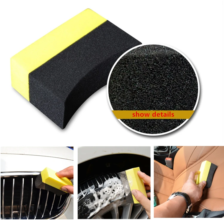 Eva Car Yellow Tyre Tire Cleaning Sponge Foam Clean Wash Pad - Buy Tire ...